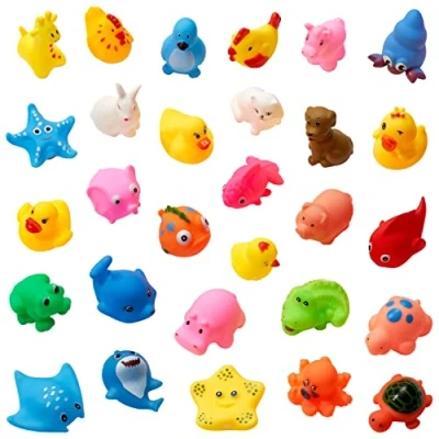 Image of The Twiddlers 30 Piece Animal Bath Toys Set Floating Ocean &amp; Farm Animals, Fun Squirty Time for Toddlers Babies