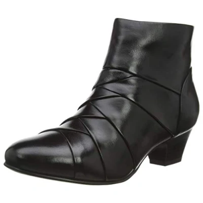 Image of Lotus Tara Womens Black Leather Ankle Boot Size 6 UK