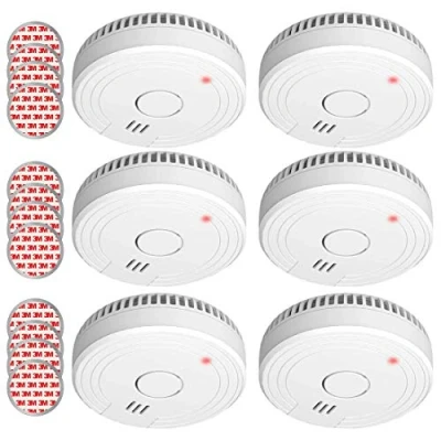 Image of ELRO FS1805 Smoke Alarm with Magnet Mounting 5 Year Battery and 6 Pack Conforms to EN14604, White