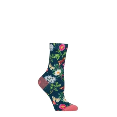 Image of Women&#039;s 1 Pair SOCKSHOP RHS Royal Horticultural Society Patterned Socks Floral 4 8