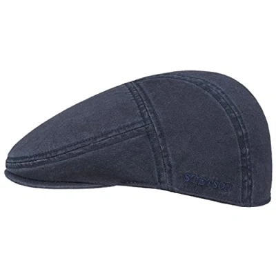 Image of Stetson Paradise Mens Cotton Peaked Cap Flat with Factor 40 UV Protection Men s Summer/Winter Ivy Black XL (60 61 cm)