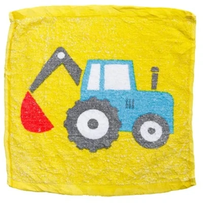 Image of Puckator Little Tractors Compressed Travel Towel Backpacking Traveling Essentials Essential Hangover Kit Holiday Camping Must Haves Accessories Thin Mini Face Expandable Towels
