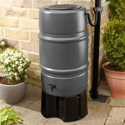 Image of Harcostar 227 litre Grey Water Butt Kit inc. stand and downpipe fittings