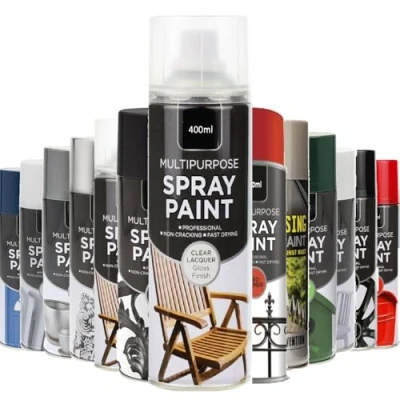Image of AlezyB 1 x Multi Purpsoe Clear Lacquer Spray Paint 400ml Professional Quality and Fantastic Finish, Interior, Exterior, Household for Metal Plastic Wood Glass