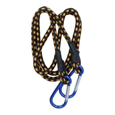 Image of Garden Mile® 48 Inch Heavy Duty Bungee Cord with Strong Quick Release Carabiner Hook Elastic Rope Strap Black and Yellow Aluminium Maximum Strength (1, 48&quot;)