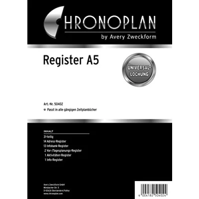 Image of Chronoplan Register (A5) 31 50402 Accessory Set, Black