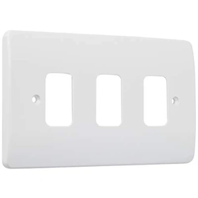 Image of MK Electric Logic Plus 3 Module Grid Front Plate