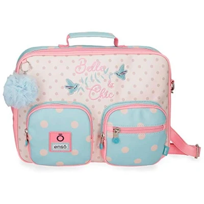 Image of Enso Belle and Chic School Satchel Multicoloured 38x28x6 cms PVC for 14&quot; Laptop