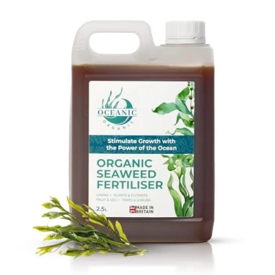 Image of Organic Seaweed Fertiliser, Nutrient Rich Plant Feed, Liquid for Plants, Lawns &amp; Vegetables UK Made (2.5L)