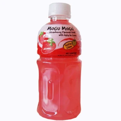 Image of Mogu Strawberry Flavoured Drink with NATA de Coco 24 x 320ml