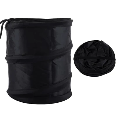 Image of ASelected 2Pcs Car Bin 16x16x20CM Portable Collapsible Trash Can Waterproof Garbage Bags Camp for and Litter Storage Collection Keep Tidy, Organised &amp; Odor Free (Black)