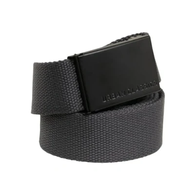 Image of Urban Classics Single Belt, Men&#039;s, Size: One Size, Charcoal/black