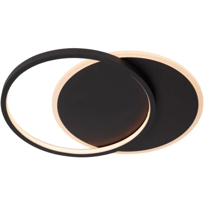 Image of Lucide AXELLE Flush ceiling light LED Dim. 1x24W 2700K 3 StepDim Black