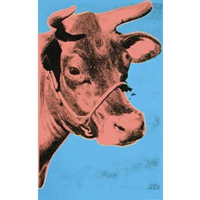Image of BCTS Andy Warhol Cow Giclee Print Art Works Paintings Poster Reproduction Garage Wall Decor Home Birthday Gift Metal Signs 12X16 inch