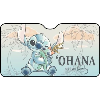 Image of Lilo &amp; Stitch Front Windscreen Sun Shade 130 x 70 cm Child Girl with Graphic on Lilac Background