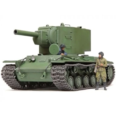 Image of TAMIYA 35375 1:35 Rus. Sw. Pz. KV 2 Giant 152 mm Faithful Replica, Model Building, Plastic Kit, Crafts, Hobby, Gluing, Assembly, Unpainted, Multi Coloured