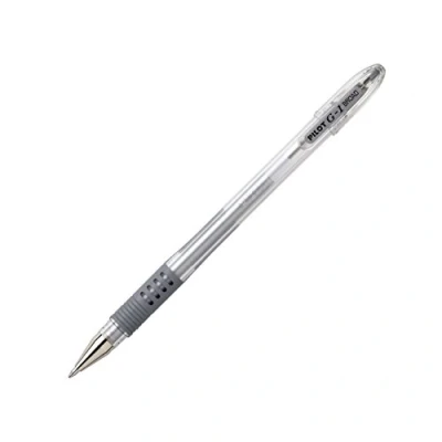 Image of Pilot G1 Grip Ballpoint 0.7 mm Line 0.5 Gel Pens Pack of 6 Silver