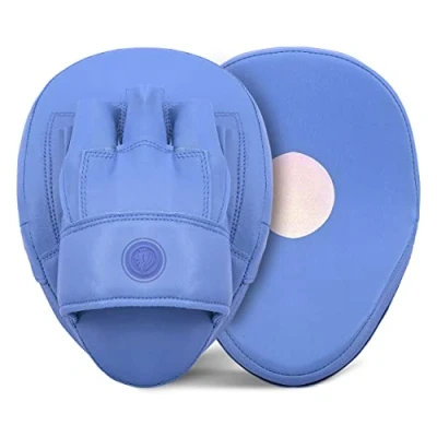 Image of Lions Curved Focus Pads Hook &amp; Jabs Gloves Punch Bag Mitts Boxing MMA Kick Training (Blue)