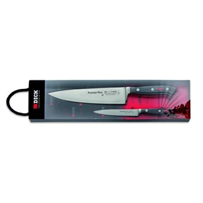 Image of Dick Premier Plus 2 Piece Chefs Knife and Paring Gift Set, Includes 8&quot; 3&quot; Knife, Alloy X50CrMoV15 Chromium Stainless Steel, Rockwell Hardness 56 GH330