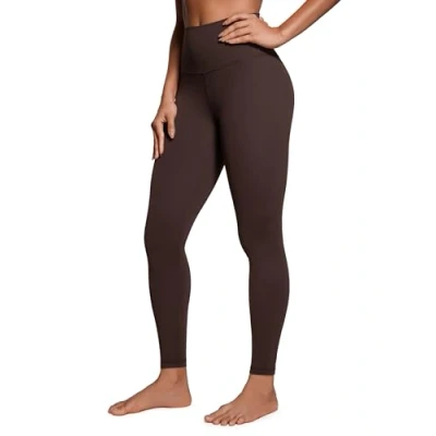 Image of CRZ Yoga Women&#039;s Butterluxe Leggings 28&#039;&#039; High Waisted Workout Gym Buttery Soft Pants Hot Fudge Brown 6