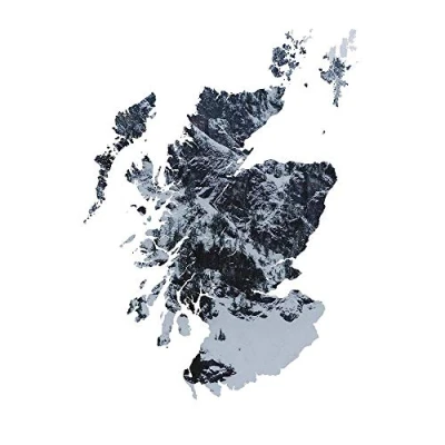 Image of Scotland Map Mountains Art Print Poster Wall Decor 12X16 Inch