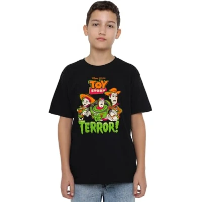 Image of Toy Story Boys Group Terror Unisex Kids T Shirt, Black, 9 10 Years UK