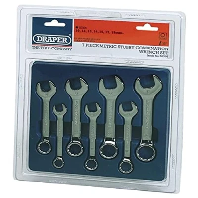 Image of Draper HI TORQ� Metric Stubby Combination Spanner Set (7 Piece)