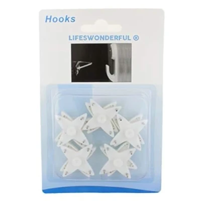 Image of 10pcs White Load Spreading Picture Hanger Hooks Ideal for Hanging Frames On Brick, Hollow Cavity, Drywall or Plasterboard by Lifeswonderful