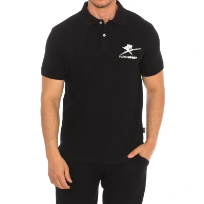 Image of Plein Sport PIPS506 Mens short sleeved polo shirt Black Cotton Size Medium