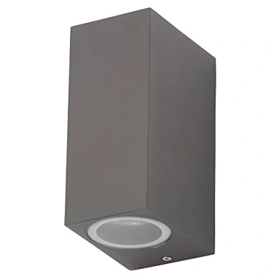 Image of LITECRAFT Richmond Wall Light Outdoor Up &amp; Down Garden Fitting (Anthracite, 2 Light)