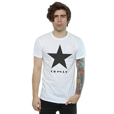 Image of David Bowie Men&#039;s Star Logo T Shirt Small White