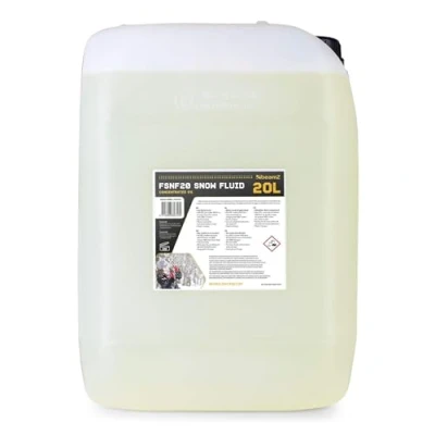 Image of beamz FSNF20 Concentrated Snow Machine Fluid 20L Produces 400L Non Flammable, Eco Friendly Liquid for Indoor &amp; Outdoor Events
