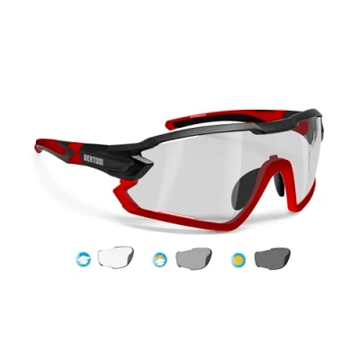 Image of BERTONI Sport Sunglasses Cycling MTB Running Ski Golf Polarized Photochromic with Optical Carrier mod. QUASAR