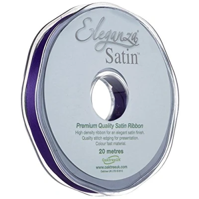 Image of ELEGANZA Double Faced Satin 10mm x 20m Plum No.49