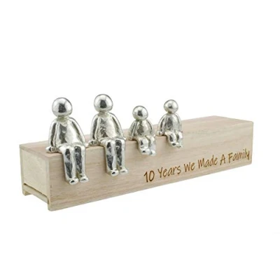 Image of Pirantin 10th Anniversary Idea 10 Years We Made A Family 100% Tin Choose Your Combination (2 Children)