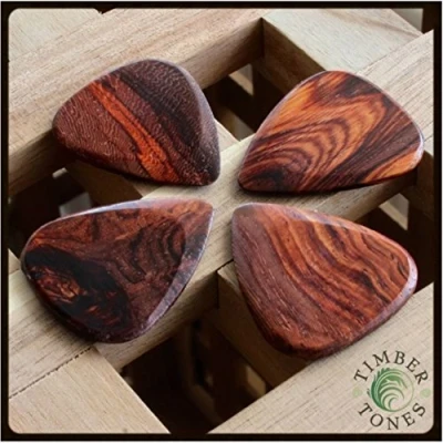 Image of Timber Tones Guitar Plectrum Burma Padauk (Pack of 4)