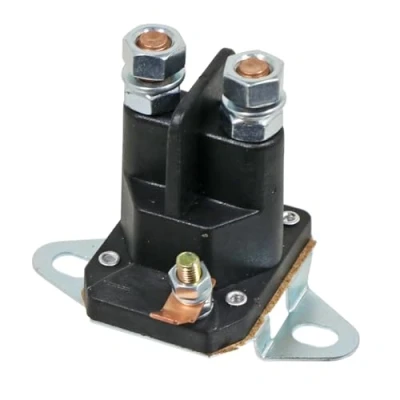 Image of SPARES2GO Universal Solenoid Starter Switch 3 Pole Relay Lawnmower Ride on Mower Tractor