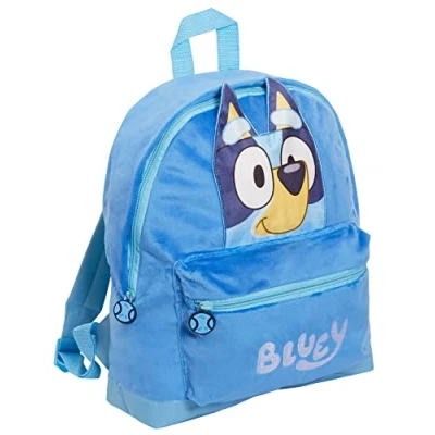 Image of Bluey Backpack For Kids School Nursery Bag Boys Girls 3D Plush Rucksack Travel Cushion Lunch Book