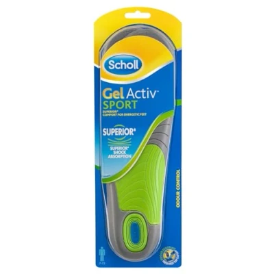 Image of Scholl Insoles Men&#039;s Sport Gel Active UK Shoe Size 7 12