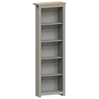 Image of Vida Designs Arlington Bookcase Modern Display Shelves Storage MDF Furniture Grey (5 Tier)