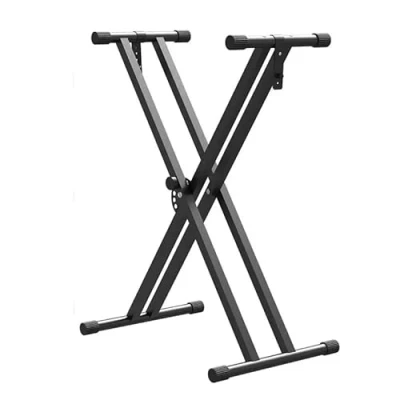 Image of TJVNM Keyboard Stand Double Braced X Frame Music Piano 49cm 97cm Adjustable Universal Classic Electronic with Locking Straps
