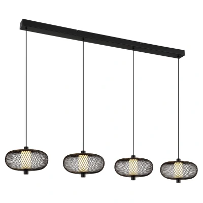 Image of Astari Bar Pendant Ceiling Light Matt Black LED 2700K