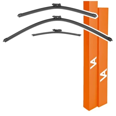 Image of VIA ALBION® Wiper Blades for VW GOLF Mk7 (2012 2020) All Weather Front &amp; Rear Wipers Set