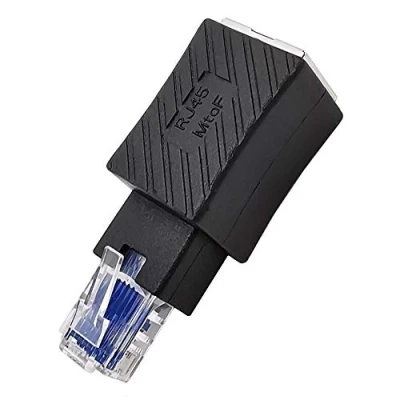 Image of innov8 90 Degree RJ45 Male to Female Extension Cat5 Cat6 Lan Network Connector Ethernet Adapter for Computers, Laptops, Routers (Straight)