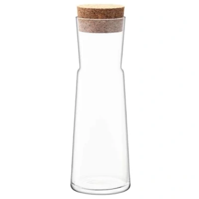 Image of LSA Gio Carafe &amp; Cork Stopper 1.35L Clear 1 Unit Mouthblown Handmade Glass GI20