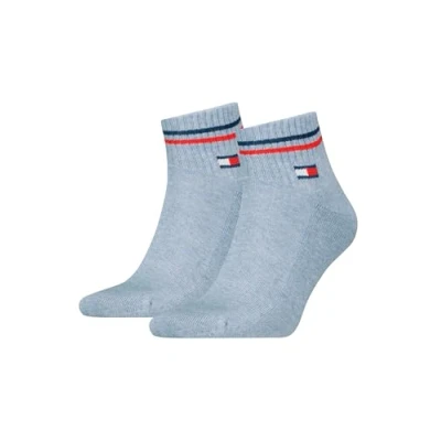 Image of Tommy Hilfiger Unisex Quarter Socks, Blue, 6 8 UK