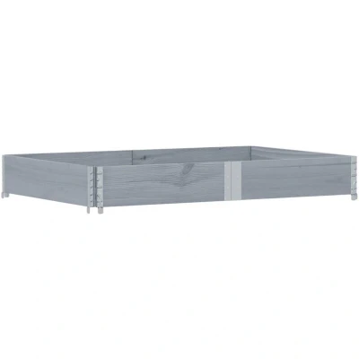 Image of vidaXL Pallet Collar Grey 150x100 cm Solid Wood Pine