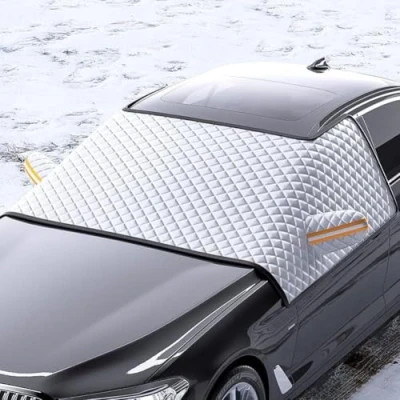 Image of ELODEK Car Windscreen Cover for Hyundai Tucson 2019 2020 2021 2022, All Weather Front Window Windshield Covers Esistent Snow Ice Frost Protective