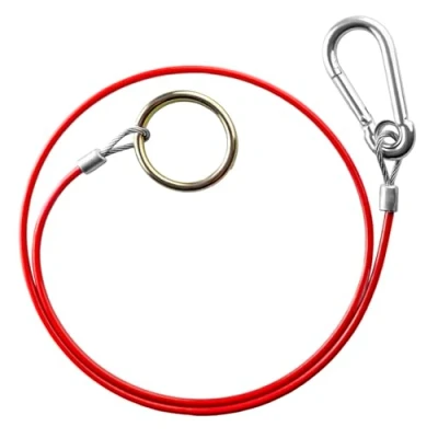 Image of BITS4REASONS NEW MODEL MAYPOLE MP501B BREAKAWAY CABLE PVC RED 1M x 3MM SAFETY TRAILER CARAVAN