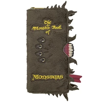 Image of Loungefly Harry Potter Monster Book of Monsters Wallet, Brown, Zip around Wallet